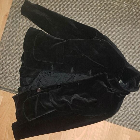 GUESS - Vintage Perfection Black Velvet Blazer size Small - Picture 8 of 9